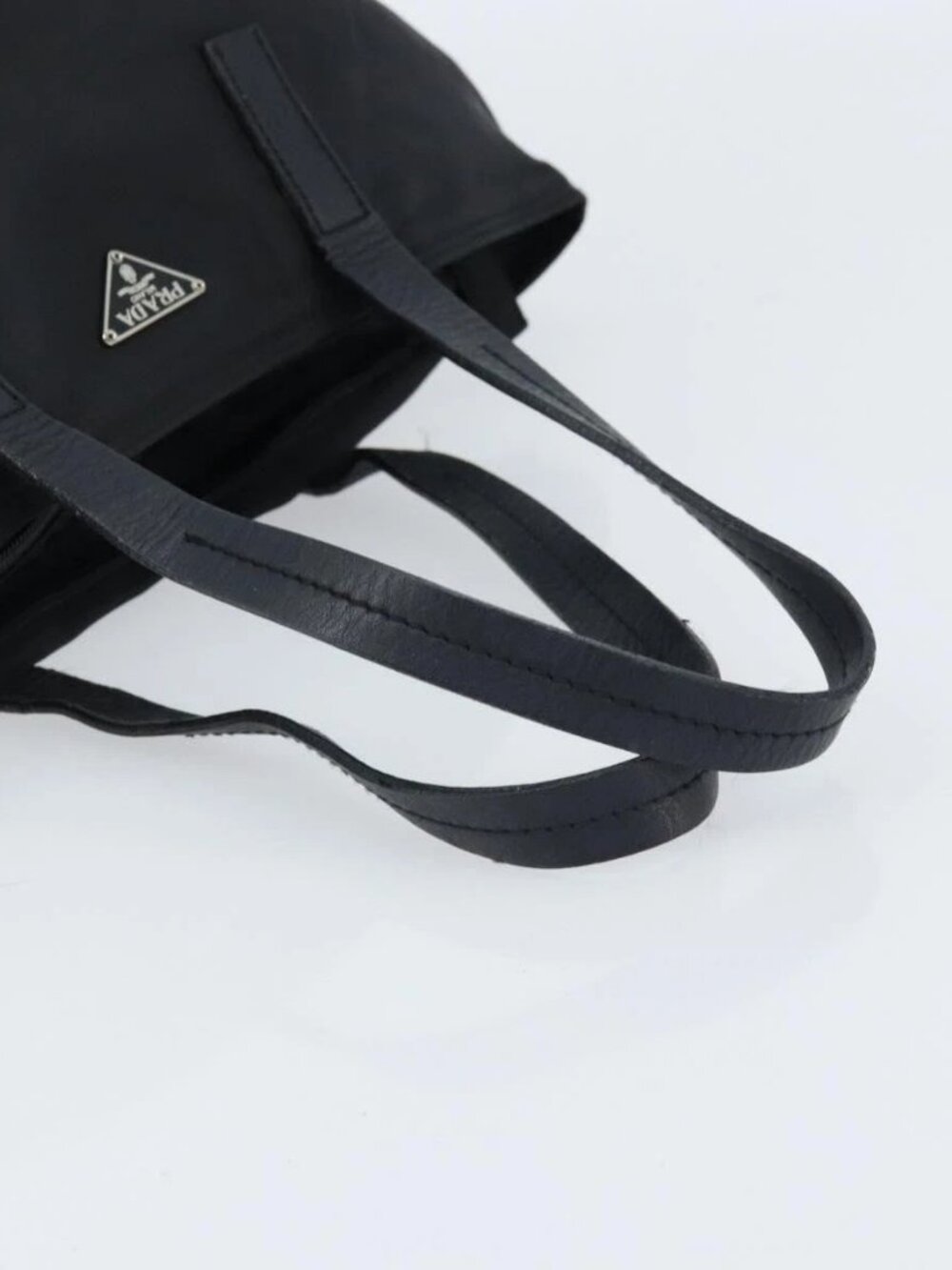 PRADA Hand Bag Nylon Black Silver Auth bs33442 - Picture 8 of 16